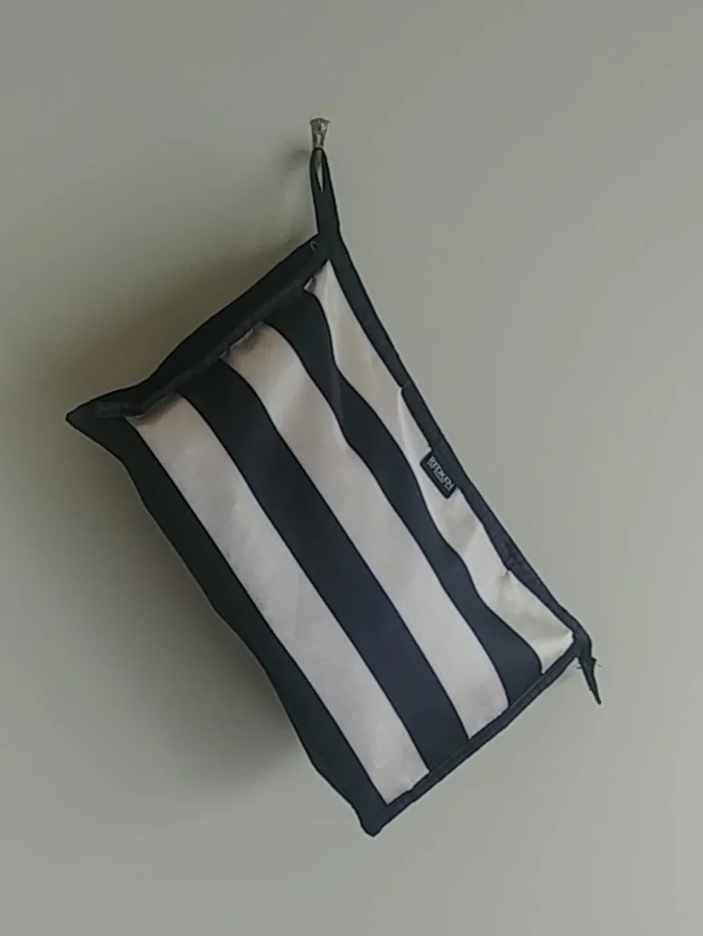 Redken 5th Avenue Black & White Striped Makeup Bag